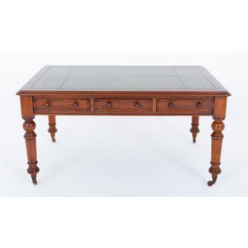 Victorian mahogany 6 drawer writing table Circa 1860 … This writing table is raised upon ring turned legs with original...
