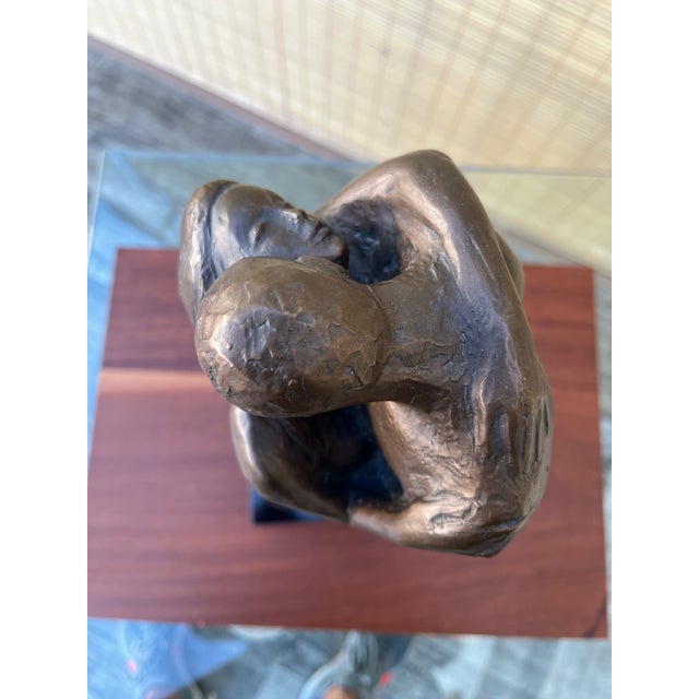 Bronze 1980s Austin Production "Loving Couple" Brutalist Sculpture Signed by the Artist. For Sale - Image 8 of 16