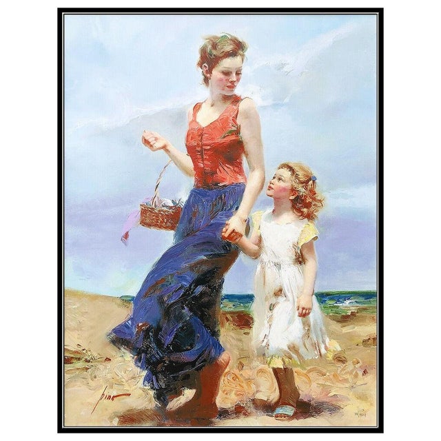 Impressionist Late 20th Century New Friends, Pino Daeni For Sale - Image 3 of 5
