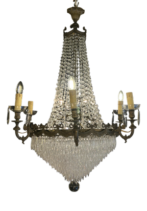 Bronze Hot Air Balloon Chandelier, 1800s