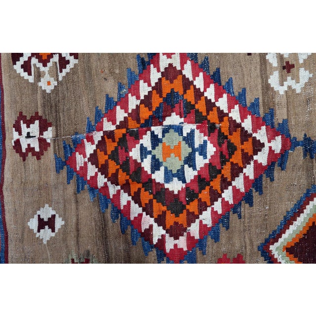 1930s, Handmade Antique Persian Ardabil Kilim Rug 4.5' X 6.5' For Sale - Image 11 of 16
