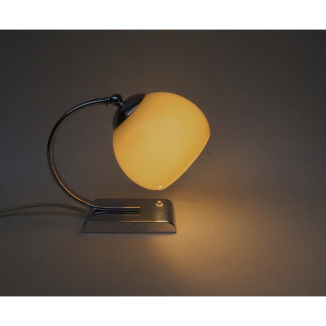 Vintage Bauhaus Table Lamp with Beige Cased Glass Shade, 1920s For Sale - Image 10 of 18