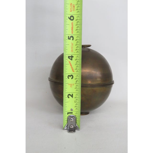 Brass Argentina Brass Globe Sphere Cigarette Holder Dispenser 4682b For Sale - Image 8 of 16