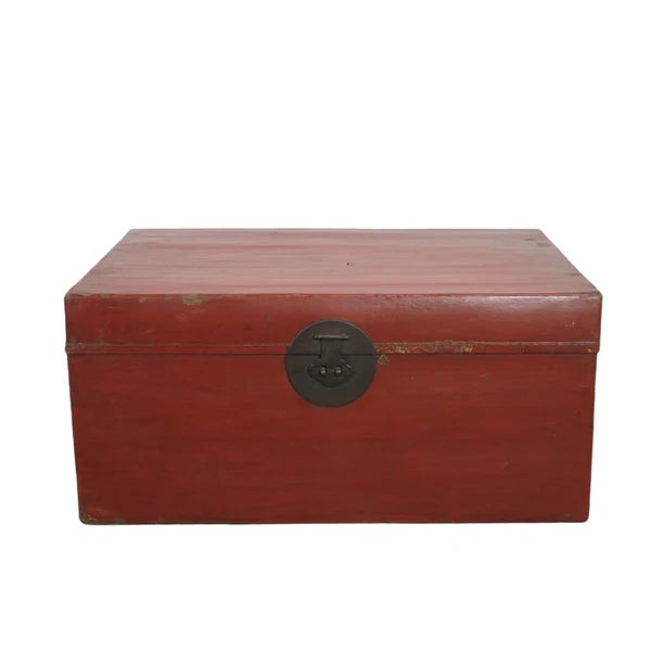 This antique Chinese trunk is retrieved from Jiangsu province, a coastal province north of Shanghai. The interior is...