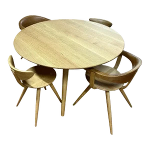 Sori Yonagi for Hida Bleached Oak Table and Chairs Reissue 2022 - Set of 5