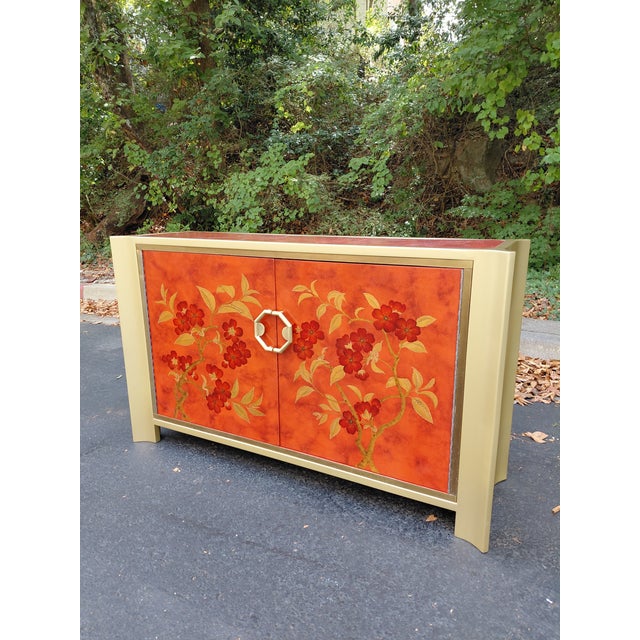 1970s Mastercraft Chinoiserie Faux-Tortoise and Brass Commode For Sale - Image 13 of 14
