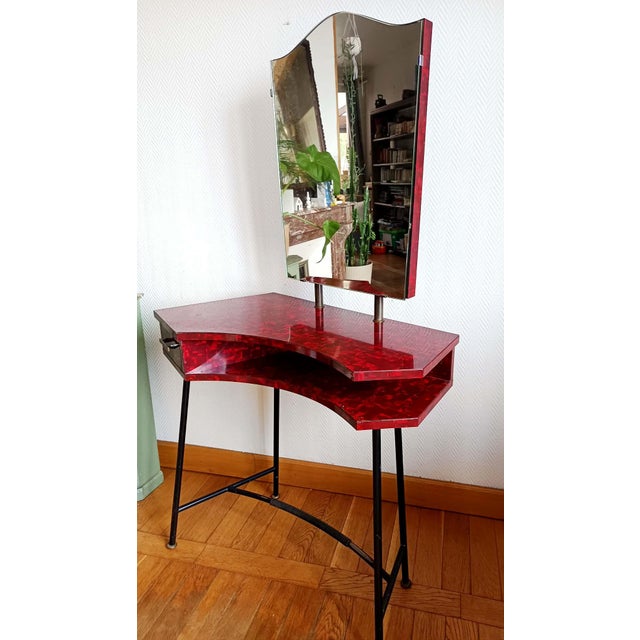 Marbled Formica Dressing Table, 1950s For Sale - Image 4 of 13