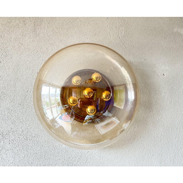 Metal Vintage Flush Mount from Glashütte Limburg, 1970s For Sale - Image 7 of 15