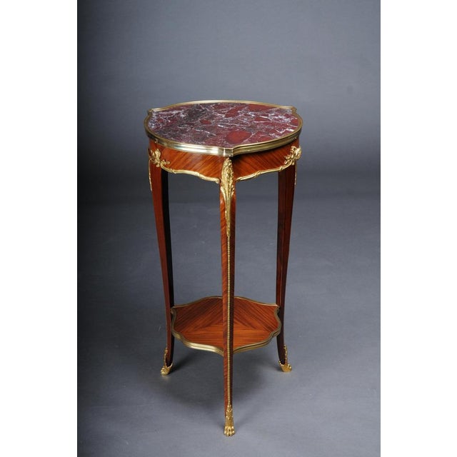 20th Century French Louis XV Style Salon Side Table in Style of F. Linke For Sale - Image 6 of 14