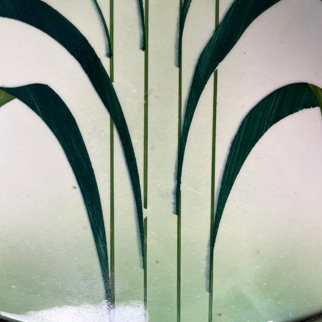 German Art Deco Tray in Ceramic and Metal with Flowers, 1930s For Sale - Image 9 of 16