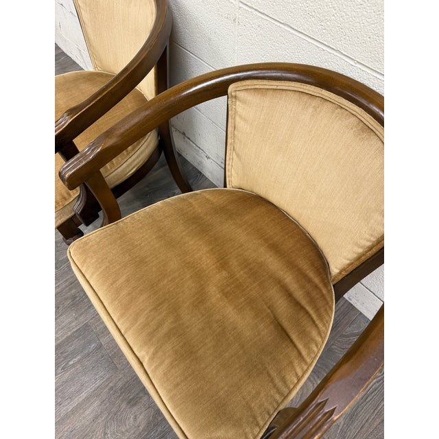Vintage Shelby Williams Barrel Back Lounge Chairs Tub Chairs Armchairs - Pair For Sale - Image 9 of 15