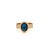 Brass Cleopatra Blue Sapphire Gemstone Gold Adjustable Ring, Size 5 For Sale - Image 8 of 8