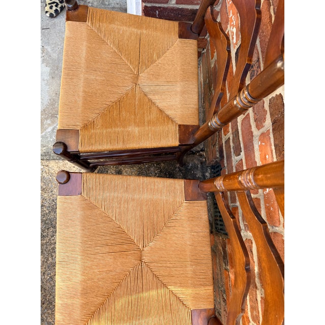 Pair of Mid 19th Century Ladderback and Bobbin Chairs For Sale In Washington DC - Image 6 of 12