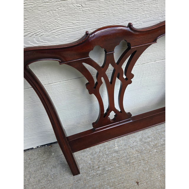 Chippendale Drexel 18th Century Classics Twin Mahogany Headboards - A Pair For Sale - Image 13 of 17