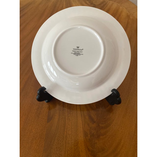 Late 20th Century Wedgwood White Night and Day Individual Pasta/Soup/Salad Bowl a Classic Mint Condition. For Sale - Image 11 of 12