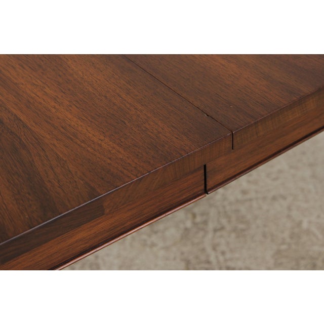 Wood Henkel Harris Walnut Inlaid Oval Dining Table For Sale - Image 7 of 17