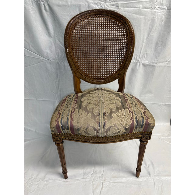 6 vintage Louis XVI Style Fauteuils side chairs by Simon Loscertales - from Bona, Spain. The original owner is selling the...