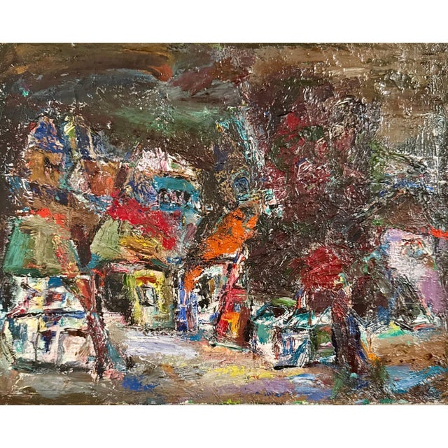 Alexander Pavlov, Russian Ukrainian Abstract Oil Painting Alexander Pavlov Vilnius Landscape For Sale - Image 10 of 14