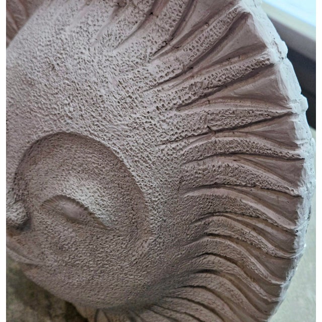 1970s 1970s Comanche Pottery Sun Sculpture by McCrea – Standing Mississippi Mud Volcanic Texture Brutalist Art For Sale - Image 5 of 11
