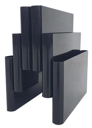 Black Magazine Stand attributed to Giotto Stoppino for Kartell, Italy, 1960s