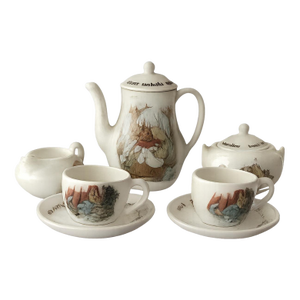 Vintage 1983 Wedgwood Miniature Peter Rabbit Coffee Set – Bone China – 7-Piece – Made in England