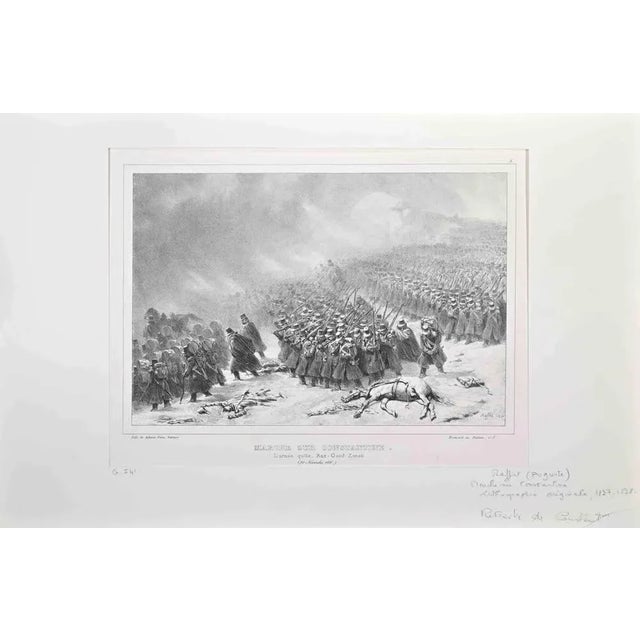 Traditional Auguste Raffet, Marche Sur Constantine, Lithograph, 1837 For Sale - Image 3 of 3