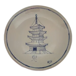 Late 20th Century Chinese Shiwan Ware Glazed Pottery Dish Platter