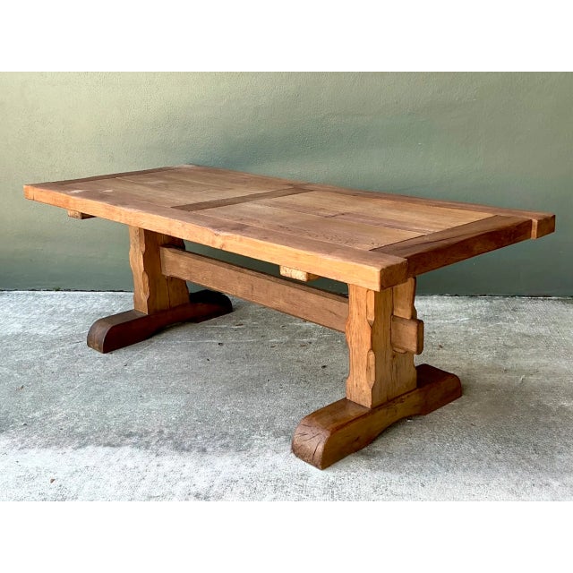 Wood Vintage Rustic Wood Dining Table For Sale - Image 7 of 12