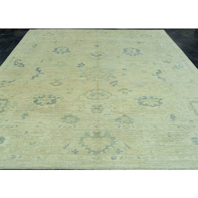 Early 21st Century Turkish Oushak Rug 9' x 10' #19082 For Sale - Image 5 of 8