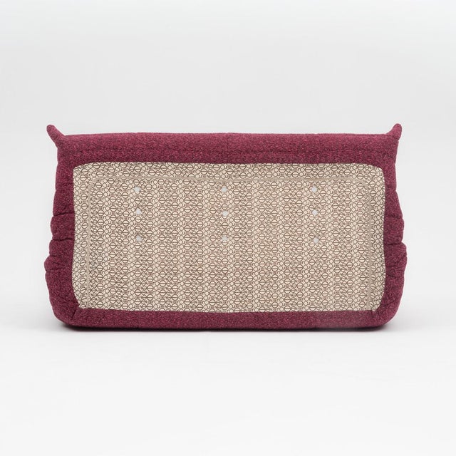 Togo Three-Seater Sofa in Burgundy Bouclet by Michel Ducaroy for Ligne Roset For Sale - Image 11 of 18