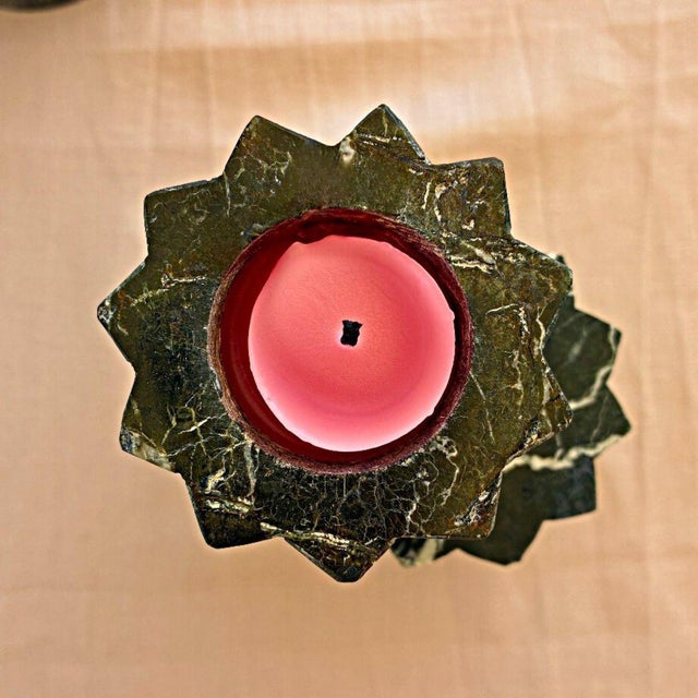 Candleholder in Black Marble by Forzini For Sale - Image 11 of 12