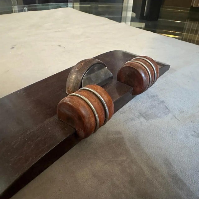 An Elegant 1930s Wood and Chromed Metal French Picture Frame For Sale - Image 14 of 16