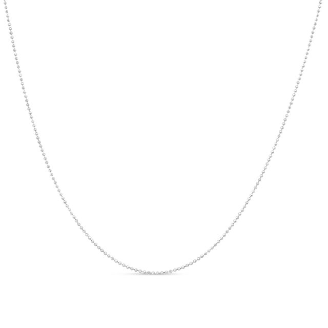Haus of Brilliance .925 Sterling Silver 0.7mm Slim and Dainty Unisex 18" Inch Ball Bead Chain Necklace For Sale - Image 4 of 6