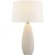 Myla Large Tall Table Lamp in White Glass with Linen Shade Designer: Chapman & Myers Height: 29.25" Shade Detail: 16.25" x...
