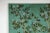 Vintage Chinese Four-Panel Screen with Hand-Painted Blossoms on Teal Ground For Sale - Image 4 of 12