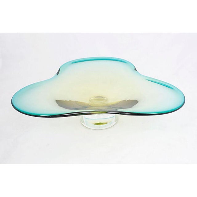 Mid-Century Art Glass Pedestal For Sale - Image 4 of 7