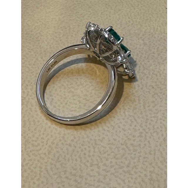 1.2Ct Finest Zambian Fancy pear Emerald & 1.3 Ct Diamond Ring, 18 Kt Gold , 7 For Sale - Image 11 of 18