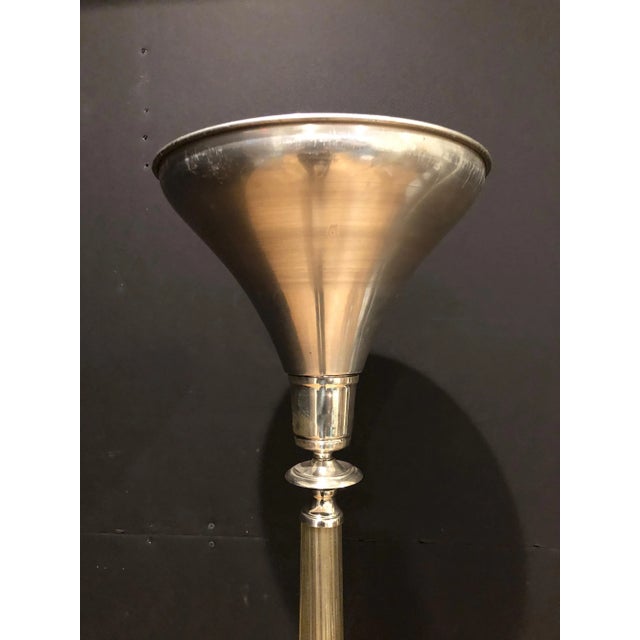 Mid 20th Century Mid 20th Century Mid Century Modern Venetian Glass Torchere Lamp For Sale - Image 5 of 7