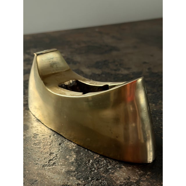 Cast Brass Tape Dispenser + Brass Clothespin Card Holder, Set of 2 For Sale - Image 15 of 17