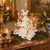 Elegant vintage Fitz & Floyd ceramic Christmas tree candelabra featuring eight beautifully sculpted doves nestled among...
