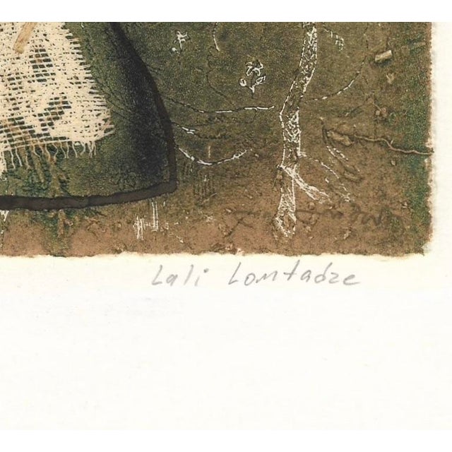 Traditional Lali Lomtadze Mixed Media Plant Still Life For Sale - Image 3 of 3