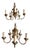 1900s Art Deco Brass Chandeliers - a Pair For Sale