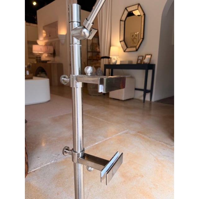 Contemporary Arteriors Home Silver Adjustable Easel Lamp With Marble Base For Sale - Image 3 of 5