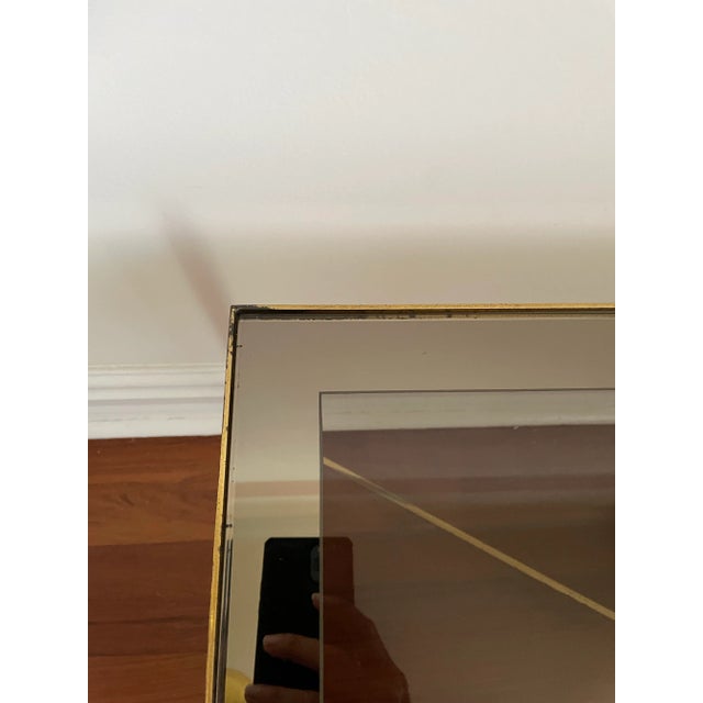 1970s Vintage Small Hollywood Regency Brass Smoked Glass Cocktail Table, C. 1970s, Manner of Maison Jansen For Sale - Image 5 of 10