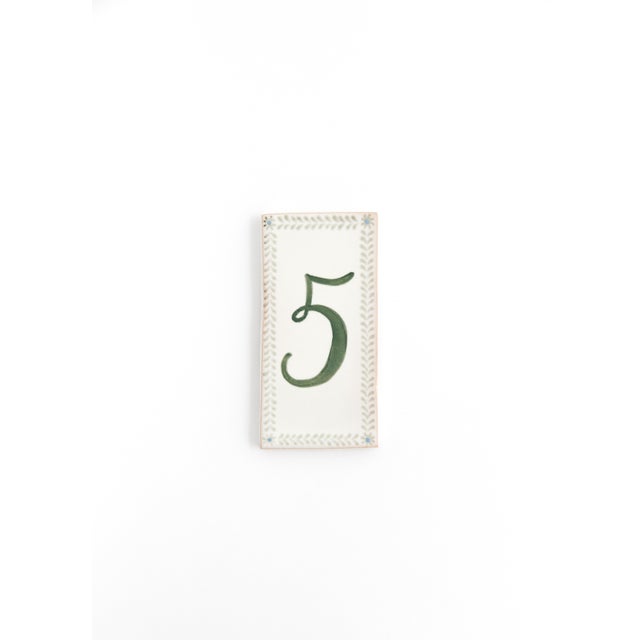 Sculpture Materials Hand-painted Tile Number, 0 For Sale - Image 7 of 17