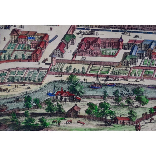 Sculpture Materials City Plan of La Roche-Sur-Foron, France, 17th Century Hand--Colored Map by Coenraet Decker, 1682 For Sale - Image 7 of 8