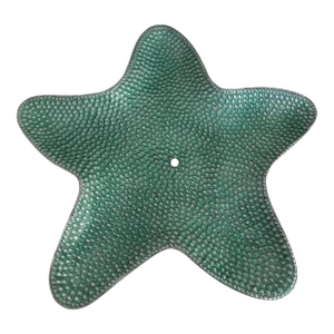 Vintage Turquoise/Green Enameled Aluminum Starfish Serving Platter