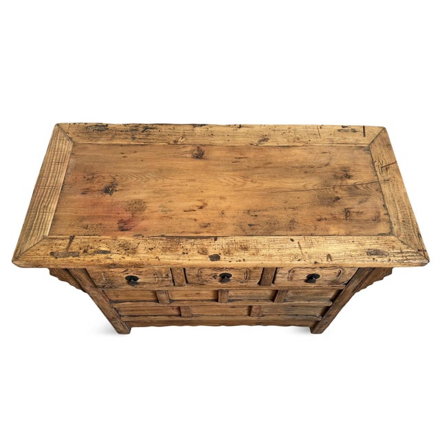Early 20th Century Antique Village 3-Drawer Wing Cabinet For Sale - Image 5 of 9