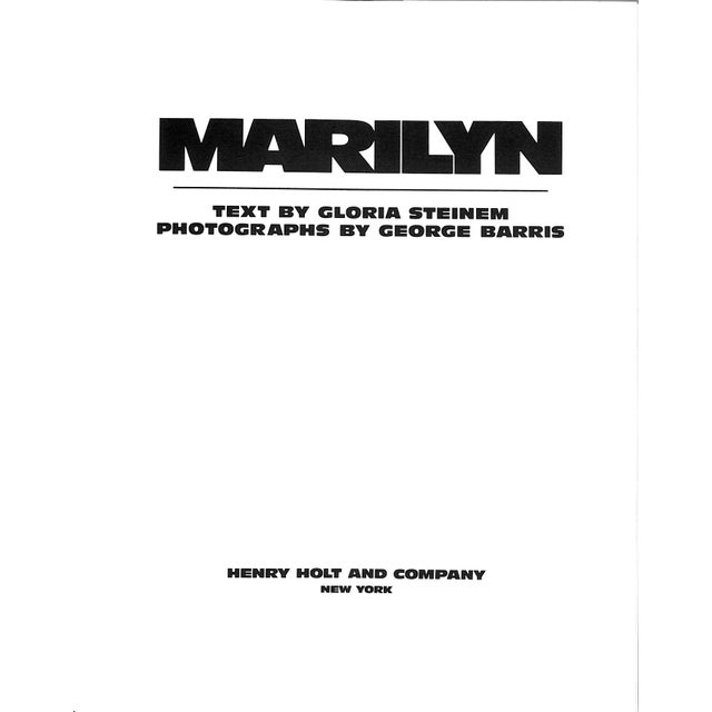 STEINEM, Gloria (1934-2026) (SIGNED on FFEP) [182] pp. Henry Holt and Company 1986 11 1/4" x 9 1/2" Marilyn: Norma Jeane...