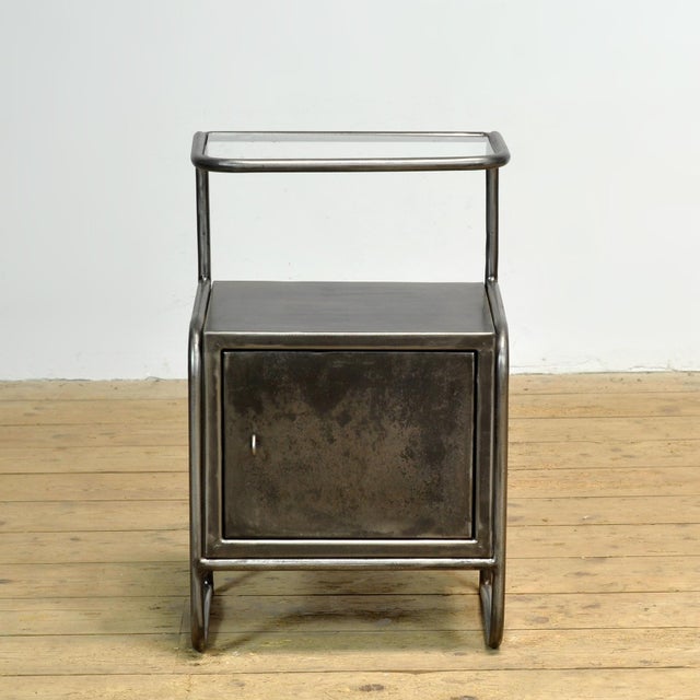 Industrial Iron Bedside Tables, 1950s, Set of 2 For Sale - Image 3 of 11